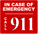 In case of emergency dial 911